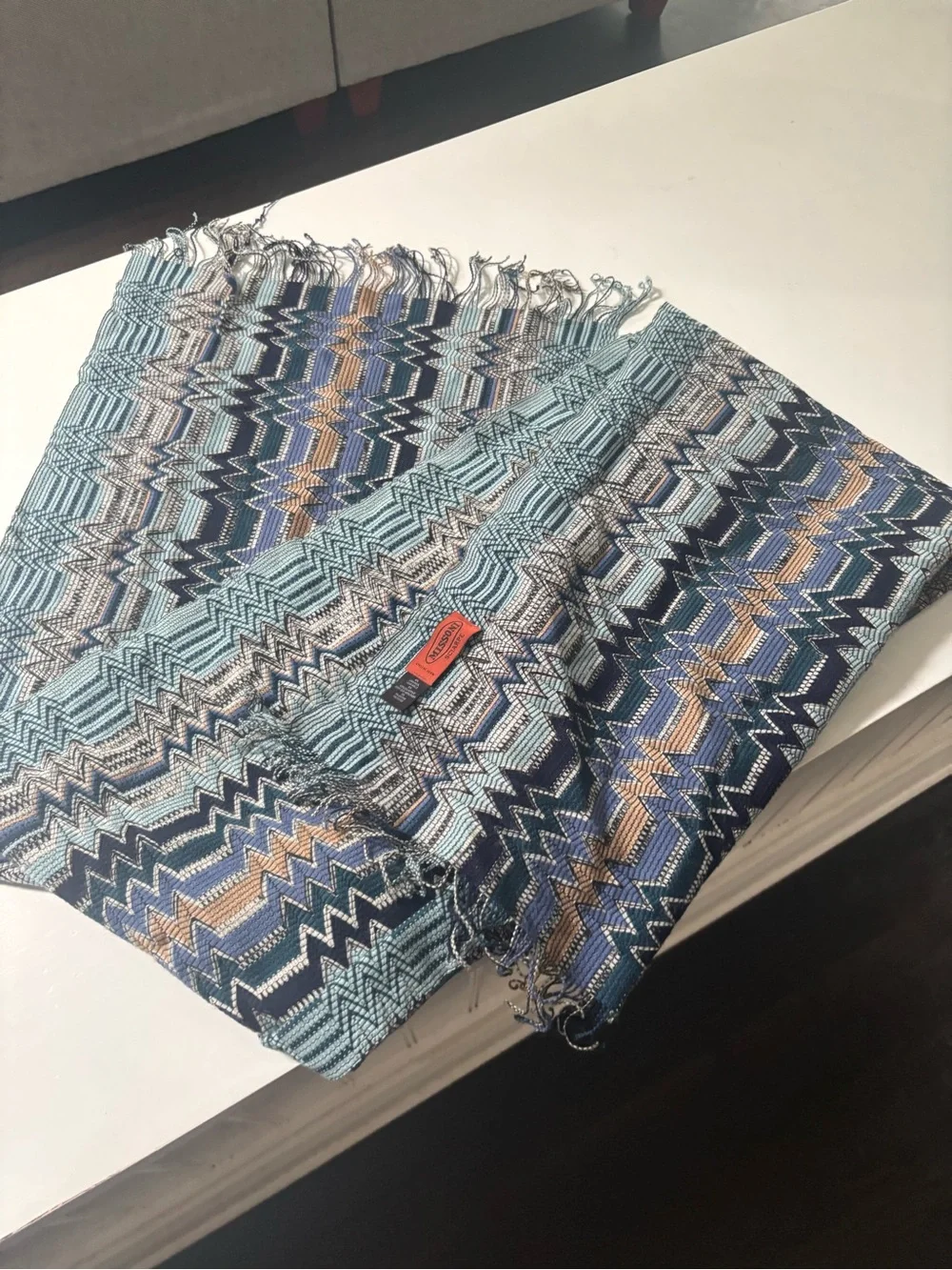 Vintage Missoni Blue & Teal Scarf